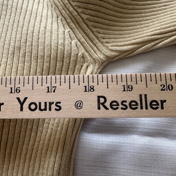 Coofandy Mens Ribbed Slim Fit Turtle Neck Sweater XXL Acrylic Beige Career - Picture 7 of 8